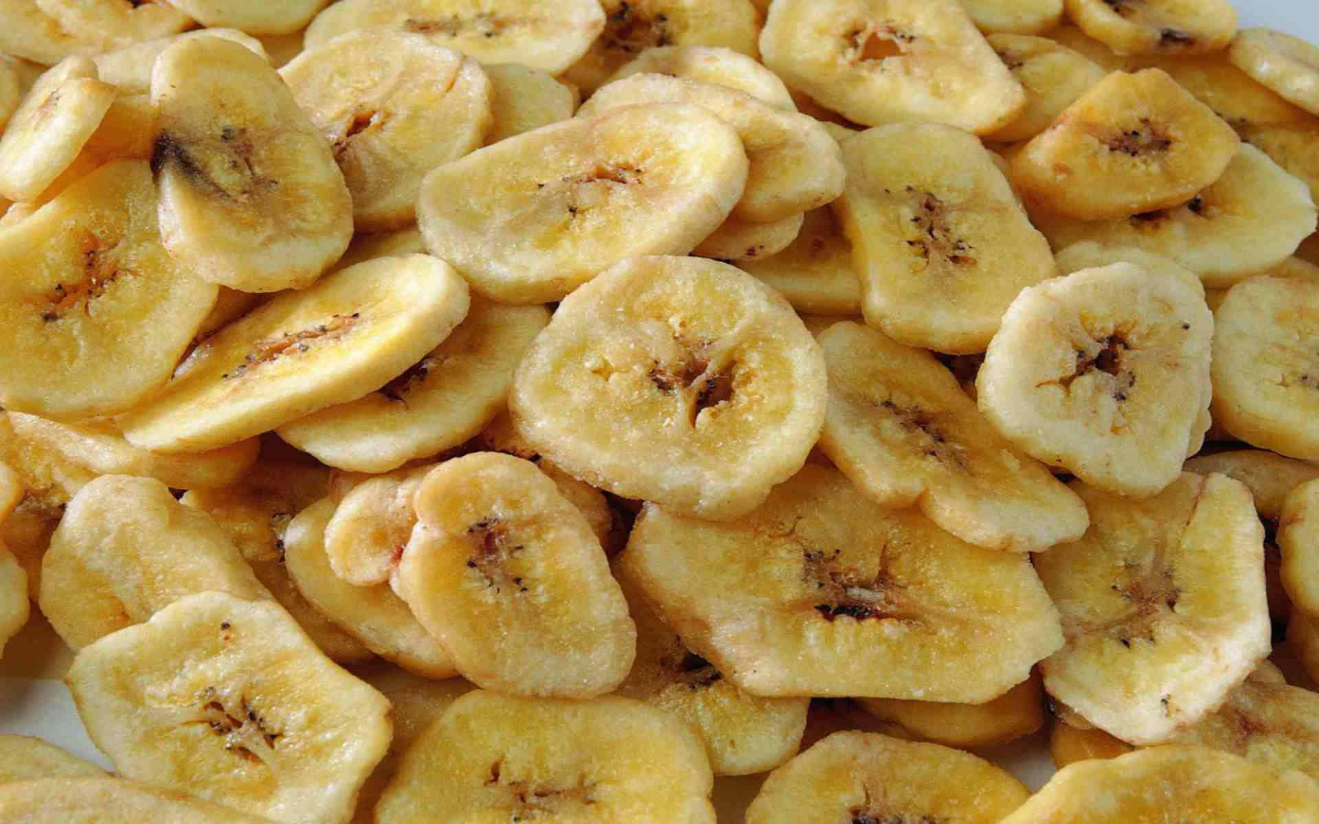 Pile Of Bananas Slices Background