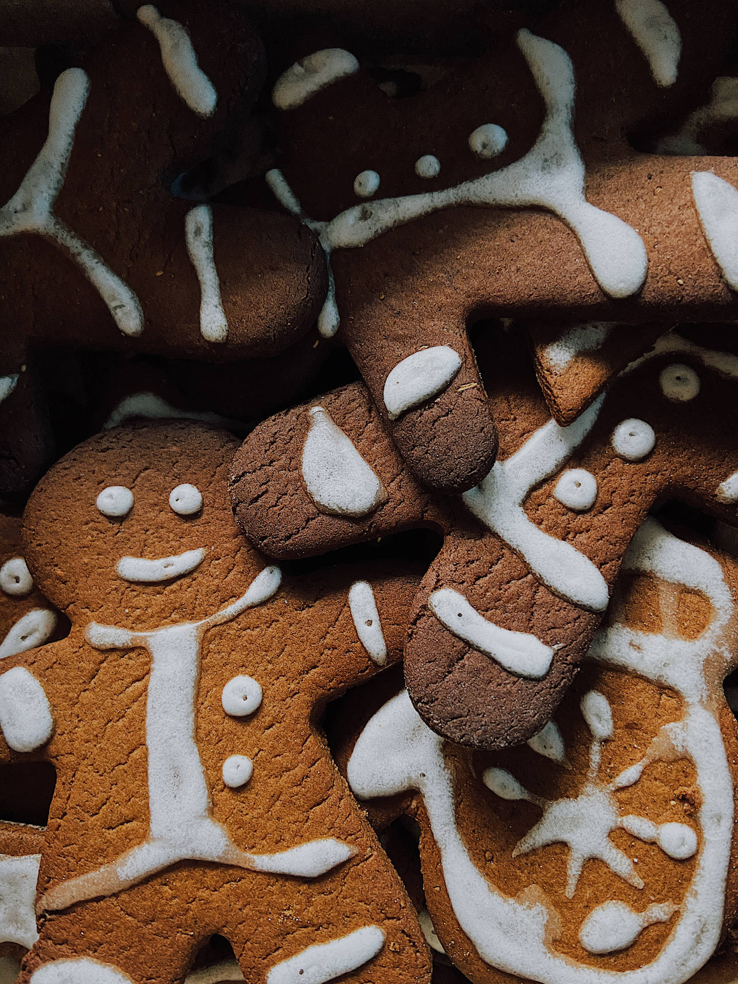 Pile Of Gingerbread Cookies Background