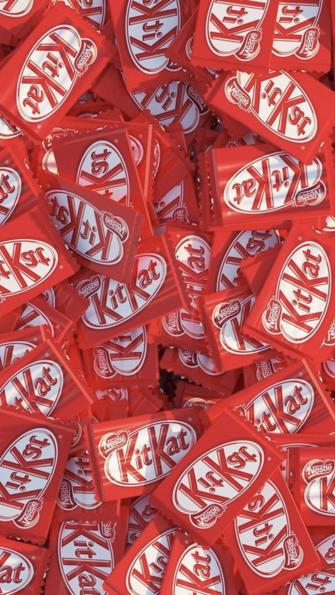 Pile Of Kit Kat Chocolates Background