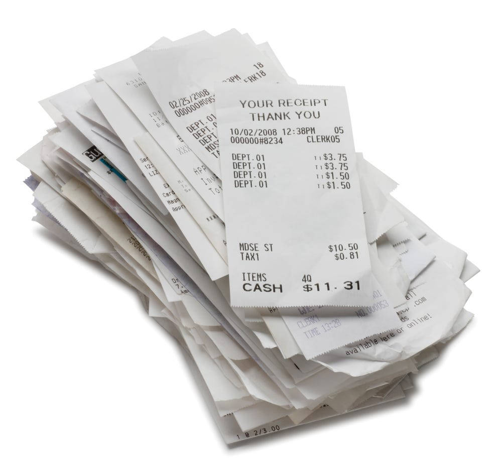 Pile Of Receipt