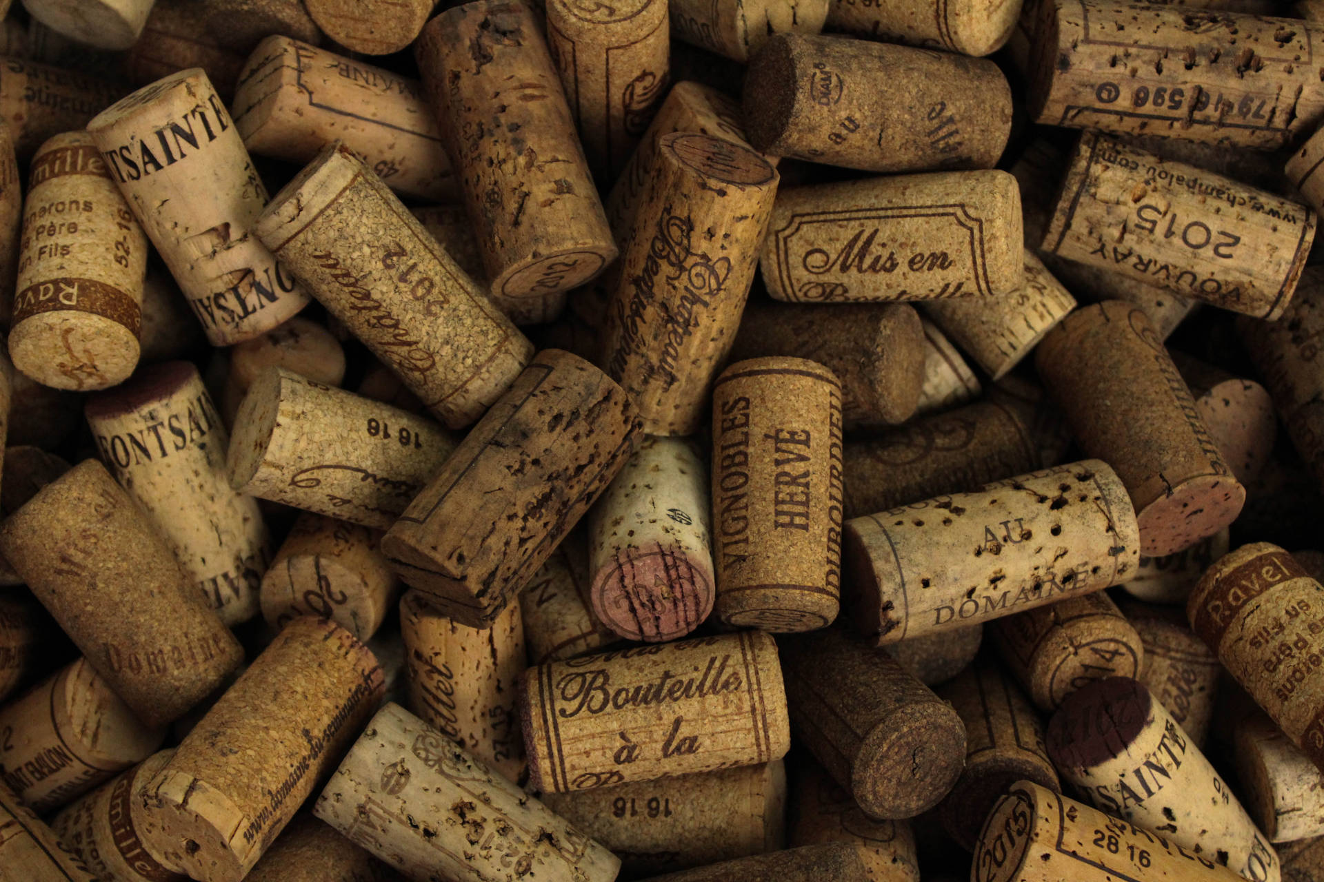 Pile Of Wine Corks Background