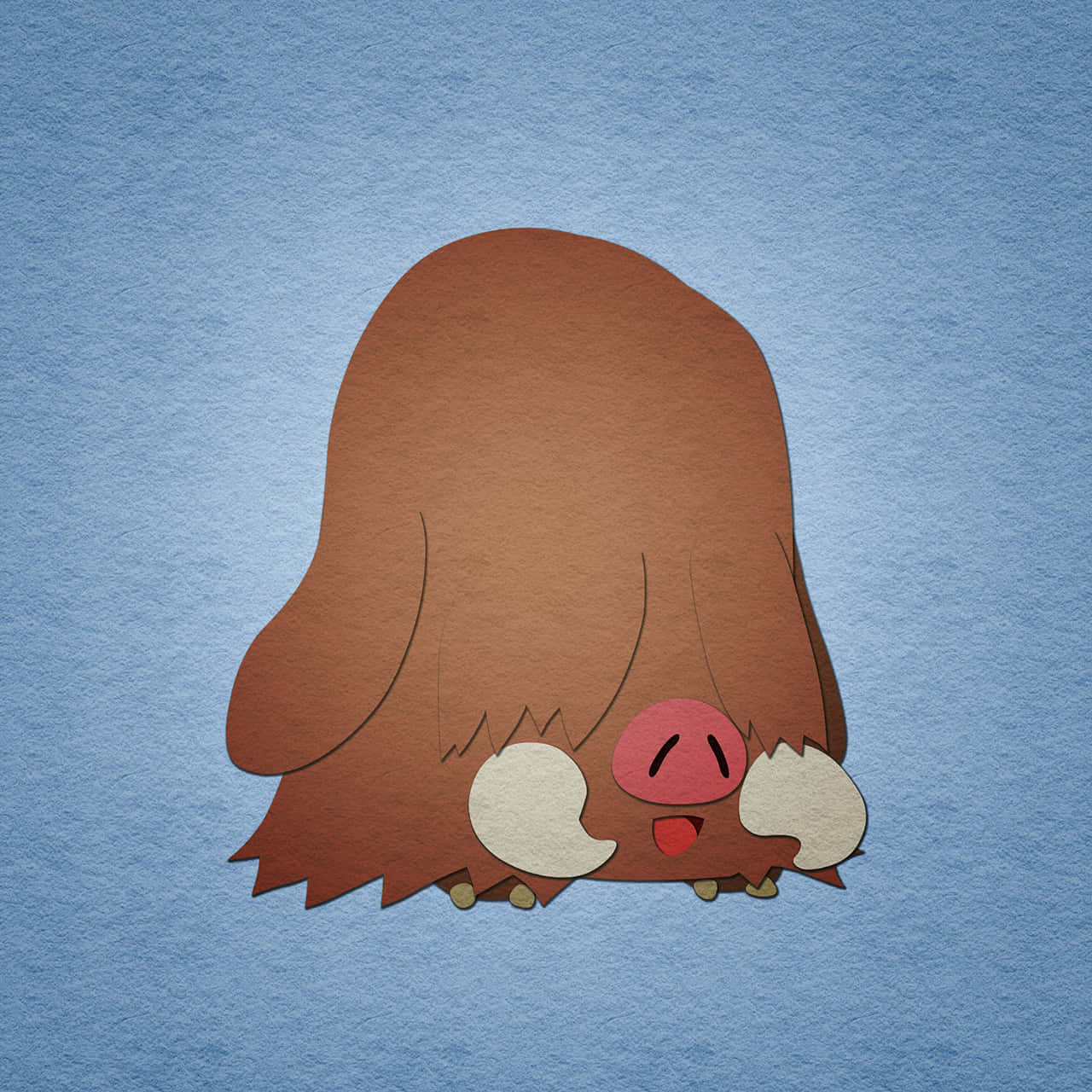 Piloswine With Blue Backdrop Square Background