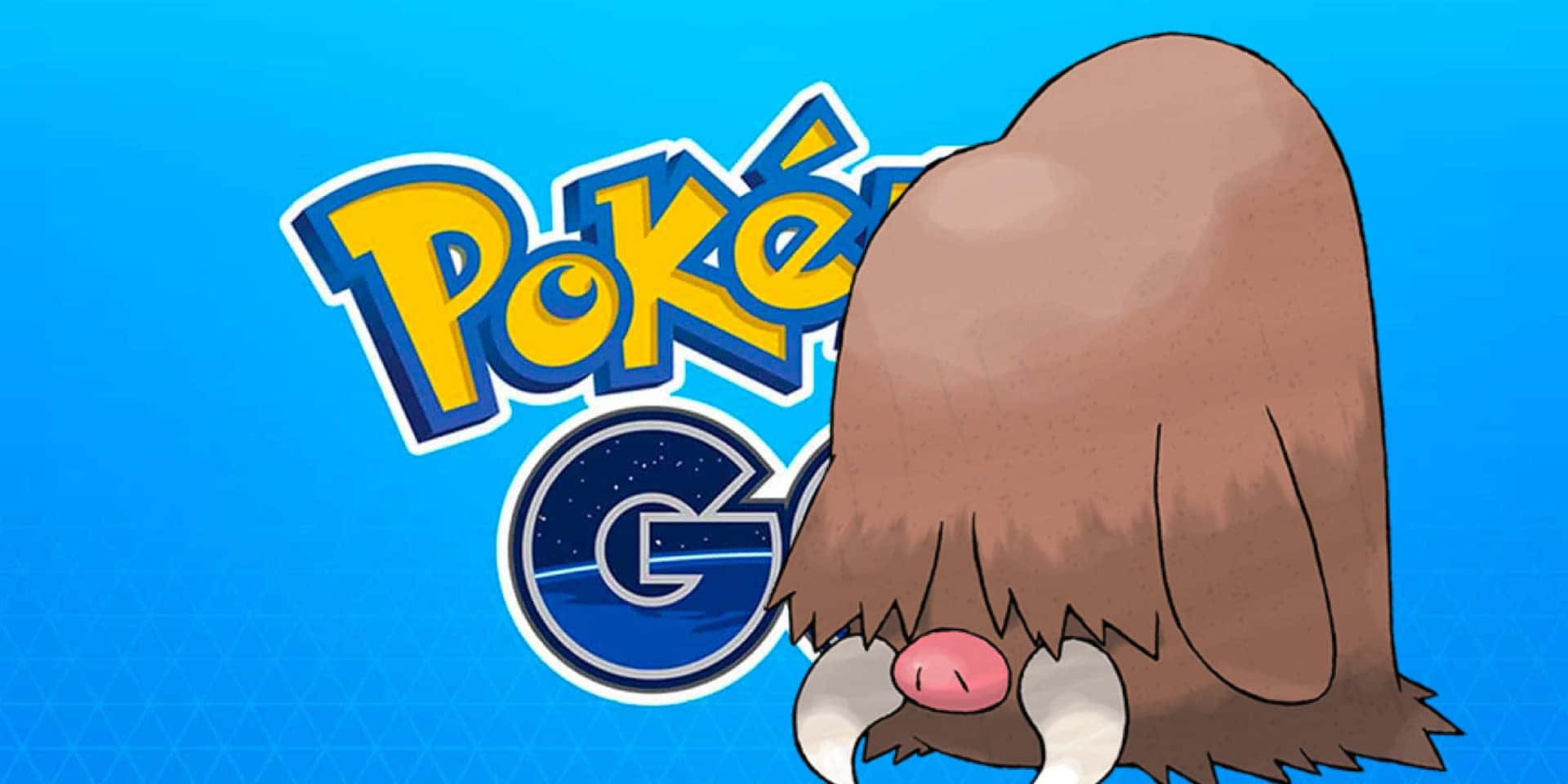 Piloswine With Blue Pokemon Go Backdrop Background