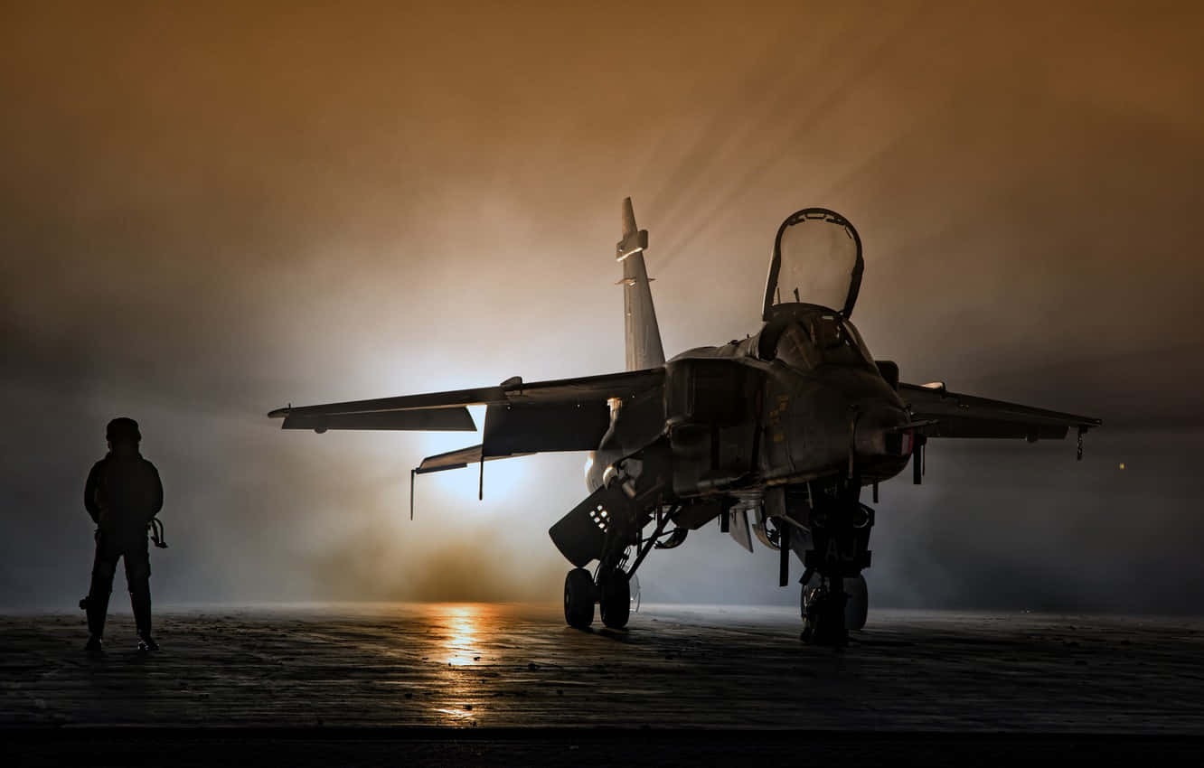 Pilot And His Aircraft Background