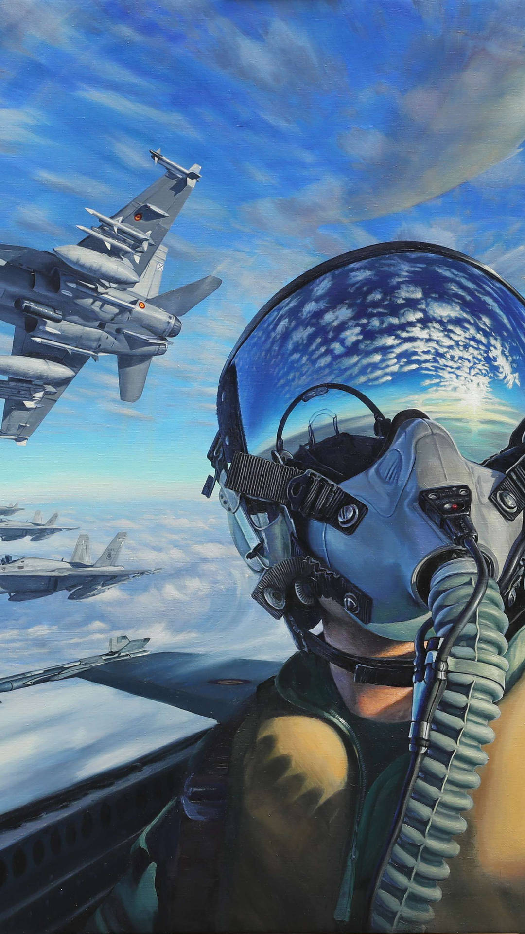 Pilot Selfie On A Jet Iphone Background