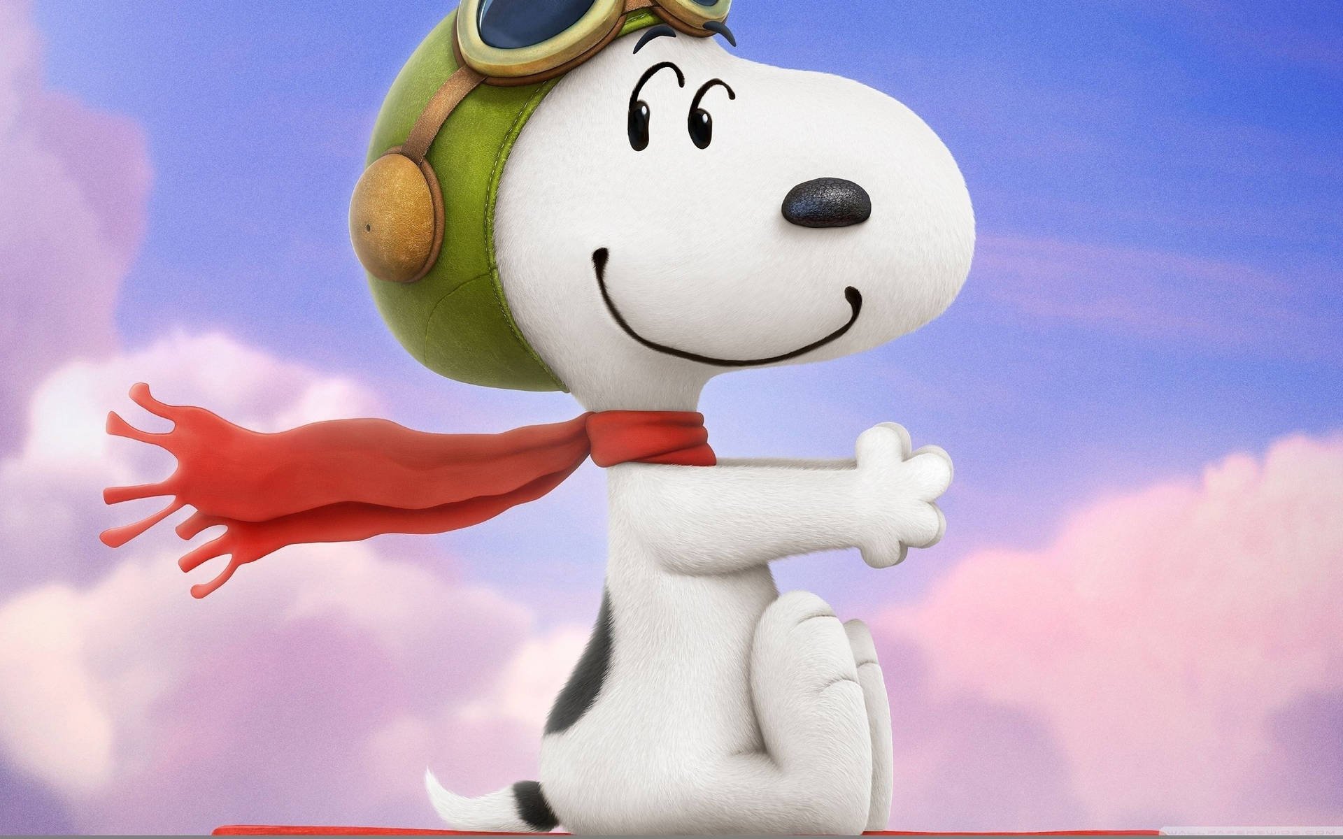 Pilot Snoopy Red Scarf Background