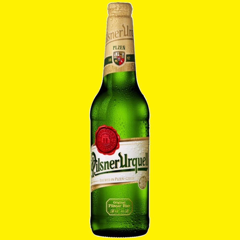 Pilsner Urquell Yellow Background Background