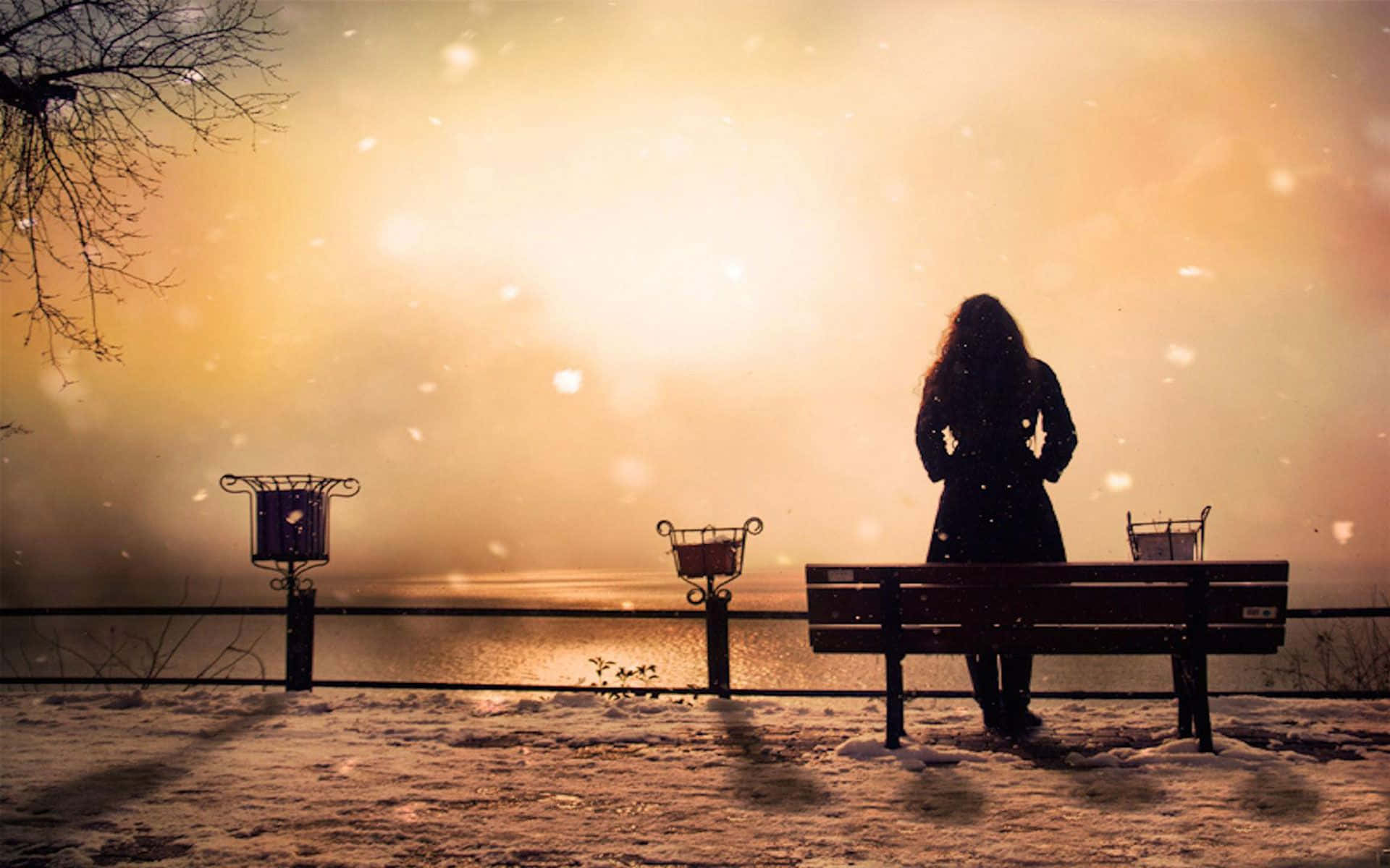 Pin Sad Woman Student Loneliness Background