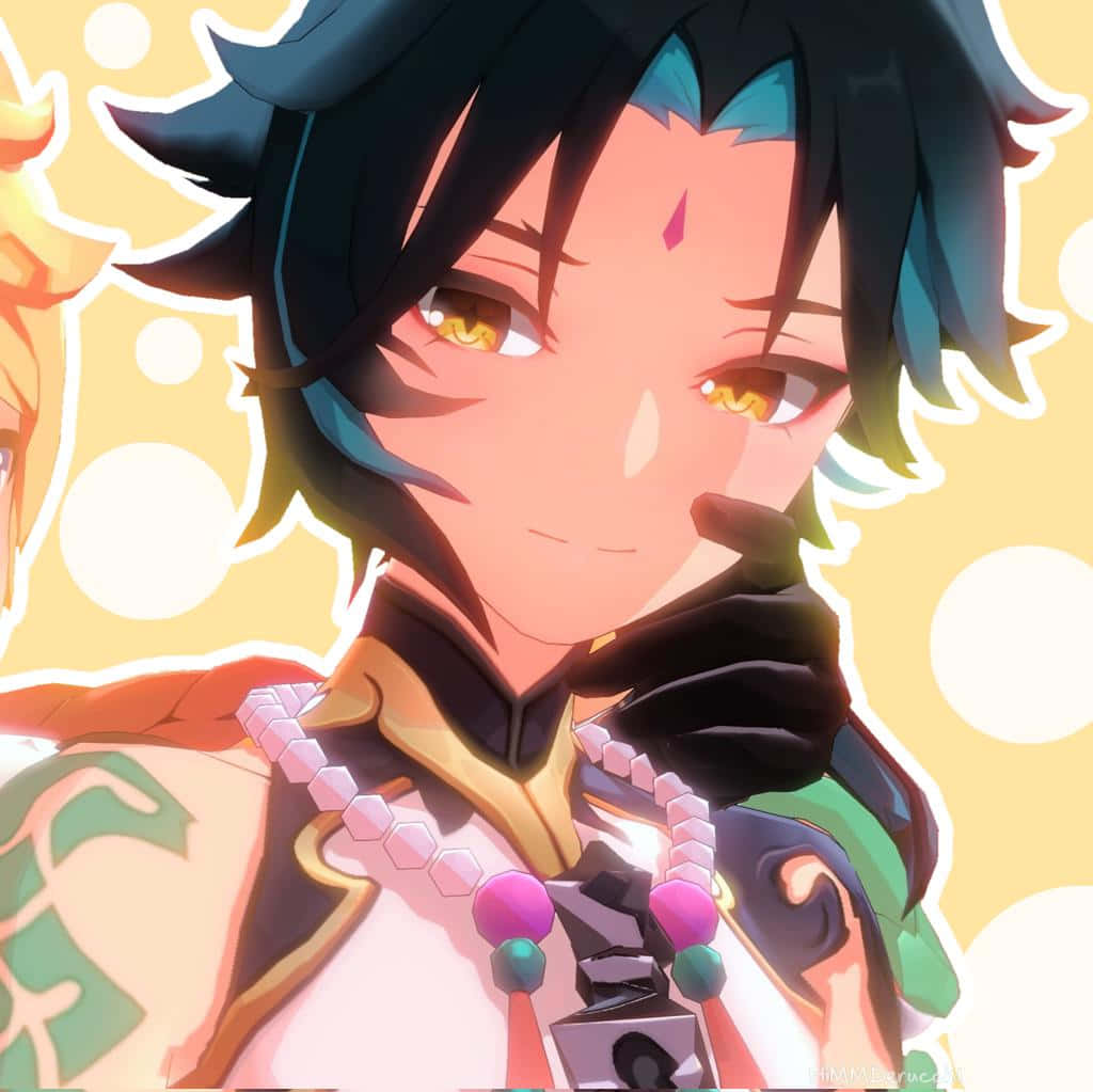 Pinching Cheek Xiao Pfp Background