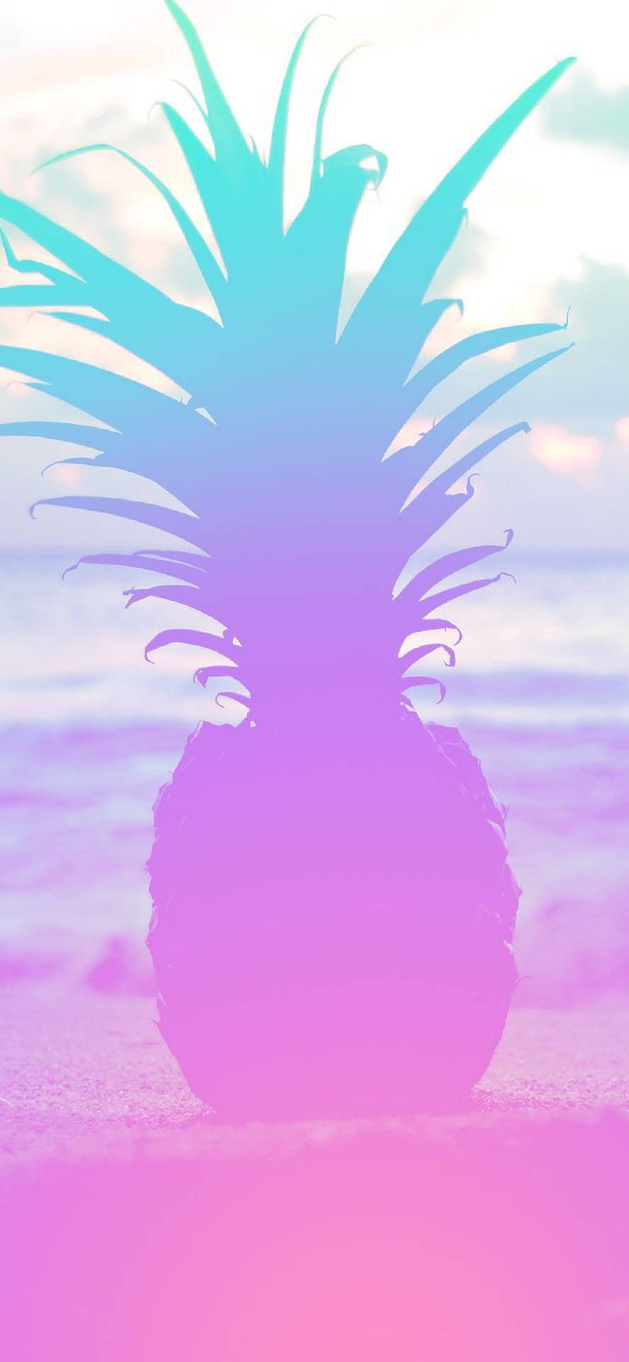 Pineapple Cute Pastel Colors Background