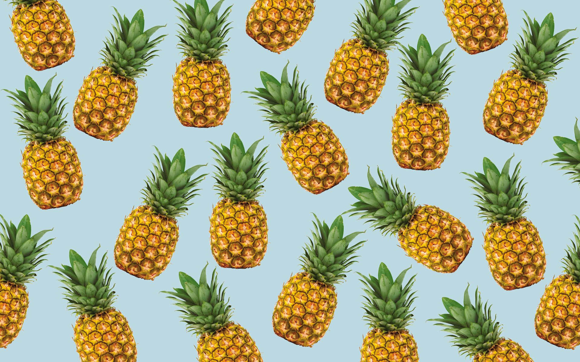 Pineapple On Woodgrain Desktop Background