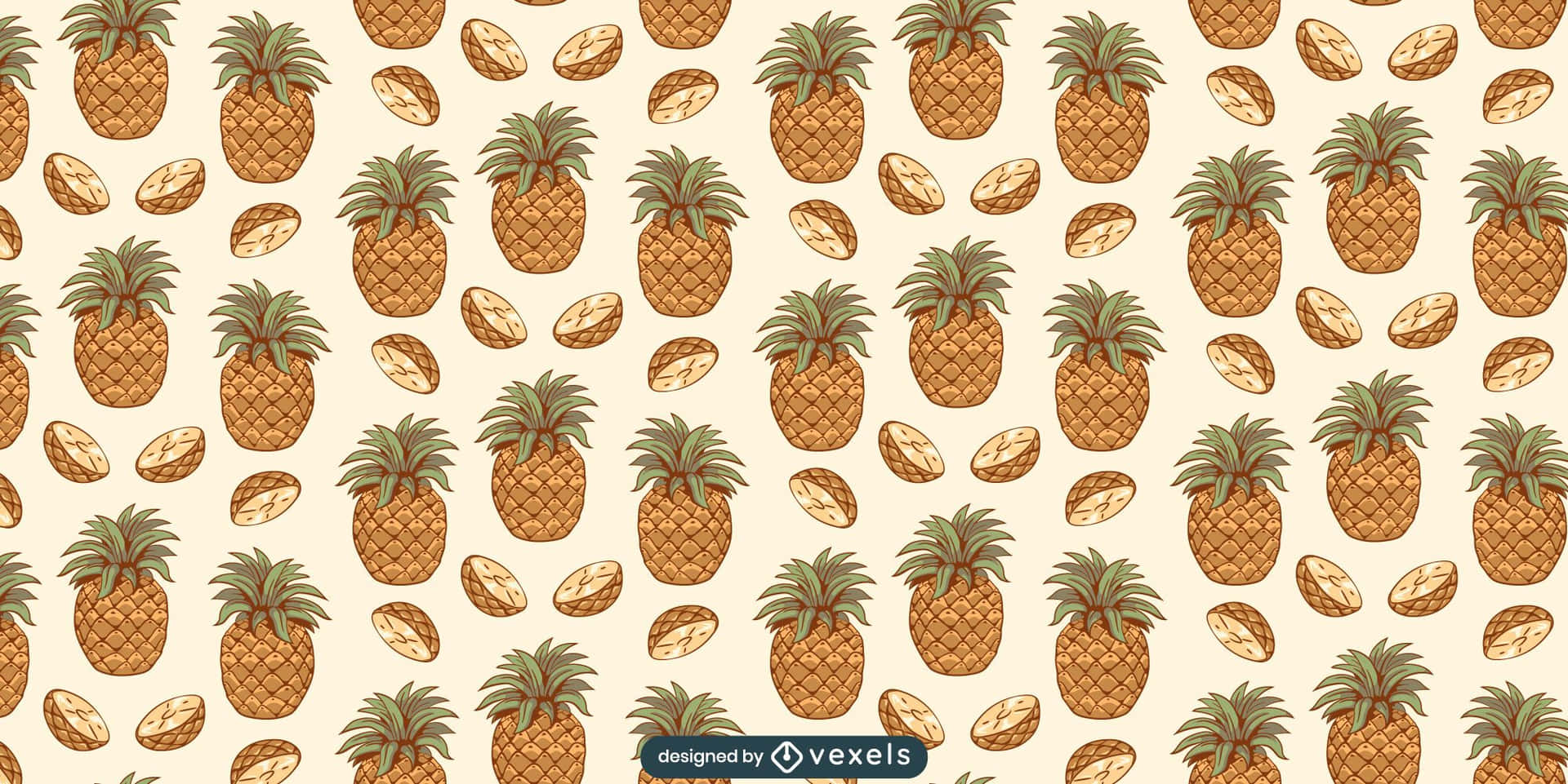 Pineapple Pattern With Nuts And Seeds Background