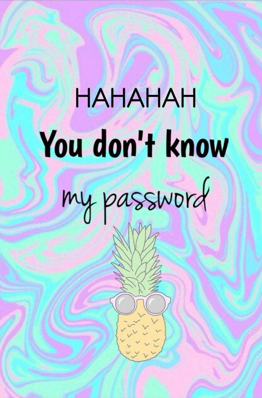 Pineapple You Don't Know My Password Background