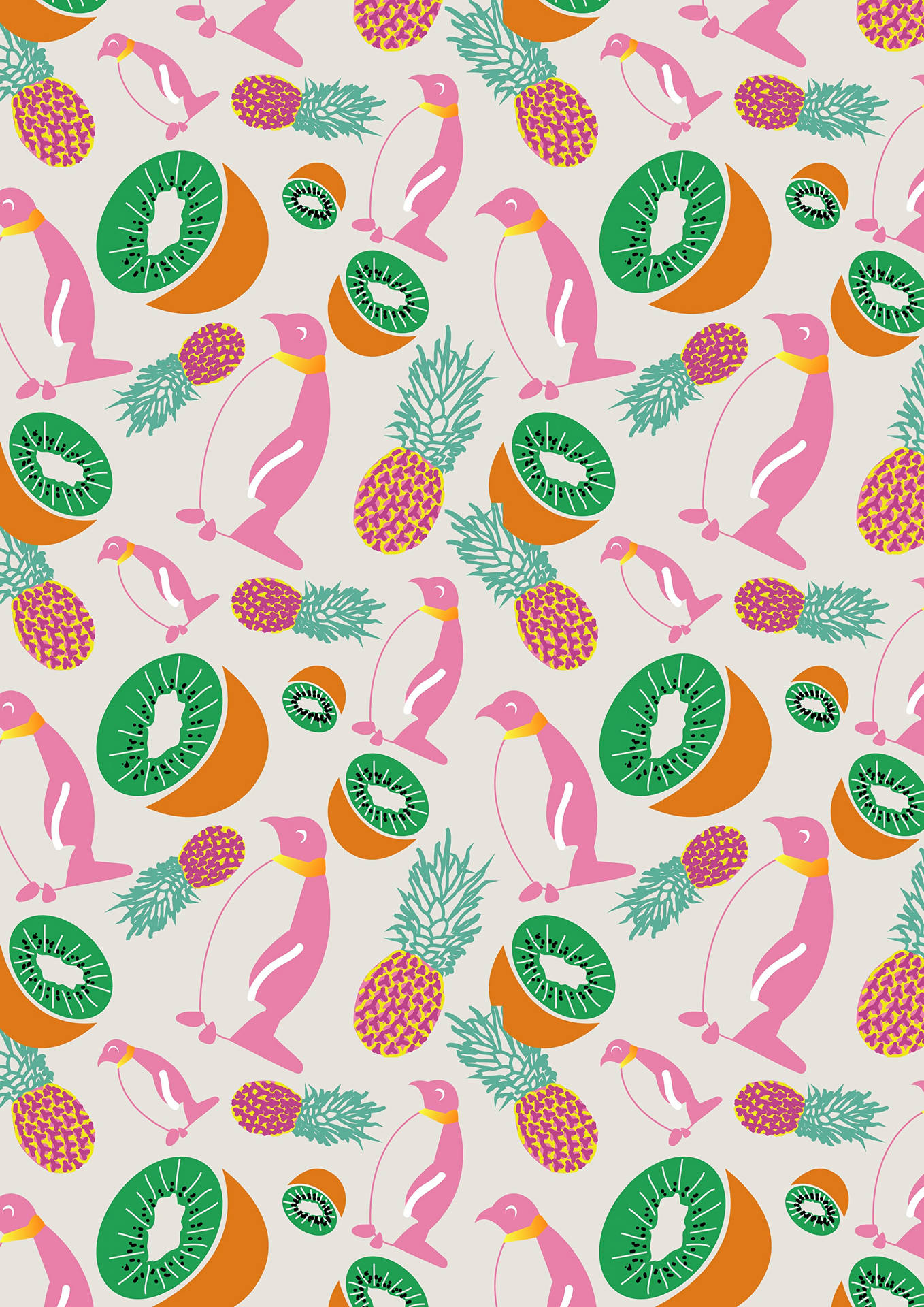 Pineapples And Penguins Artwork Background
