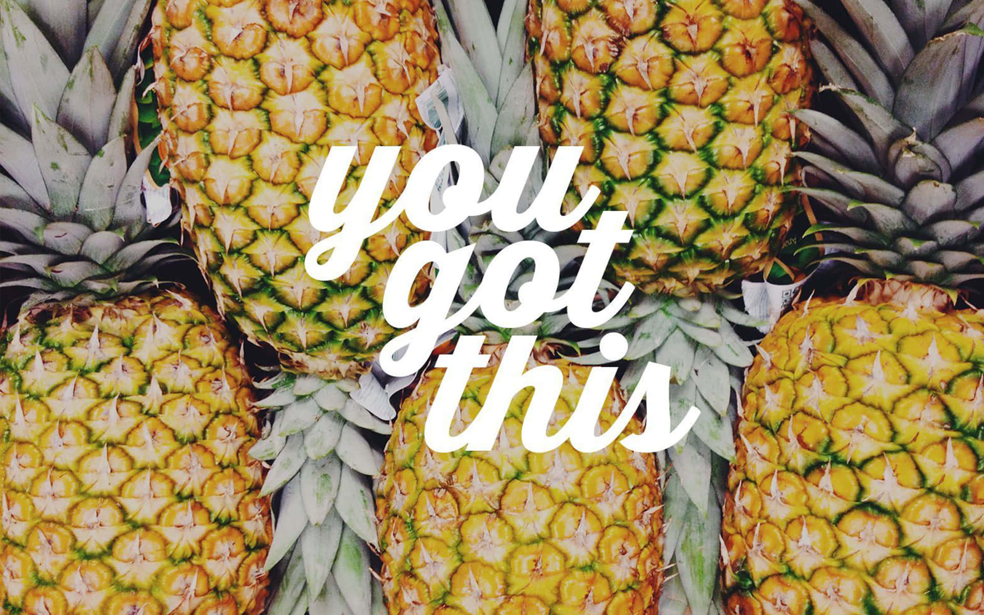 Pineapples With The Words You Got This Background