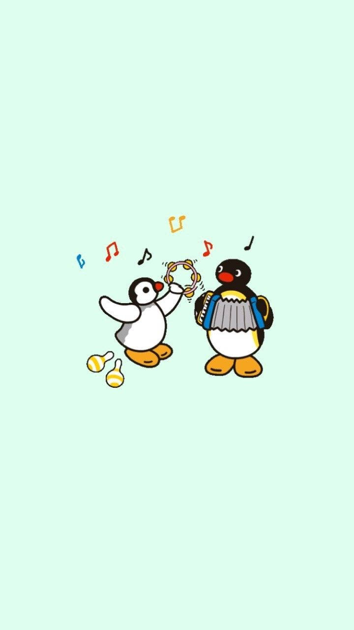 Pingu And Pinga Playing Music Background
