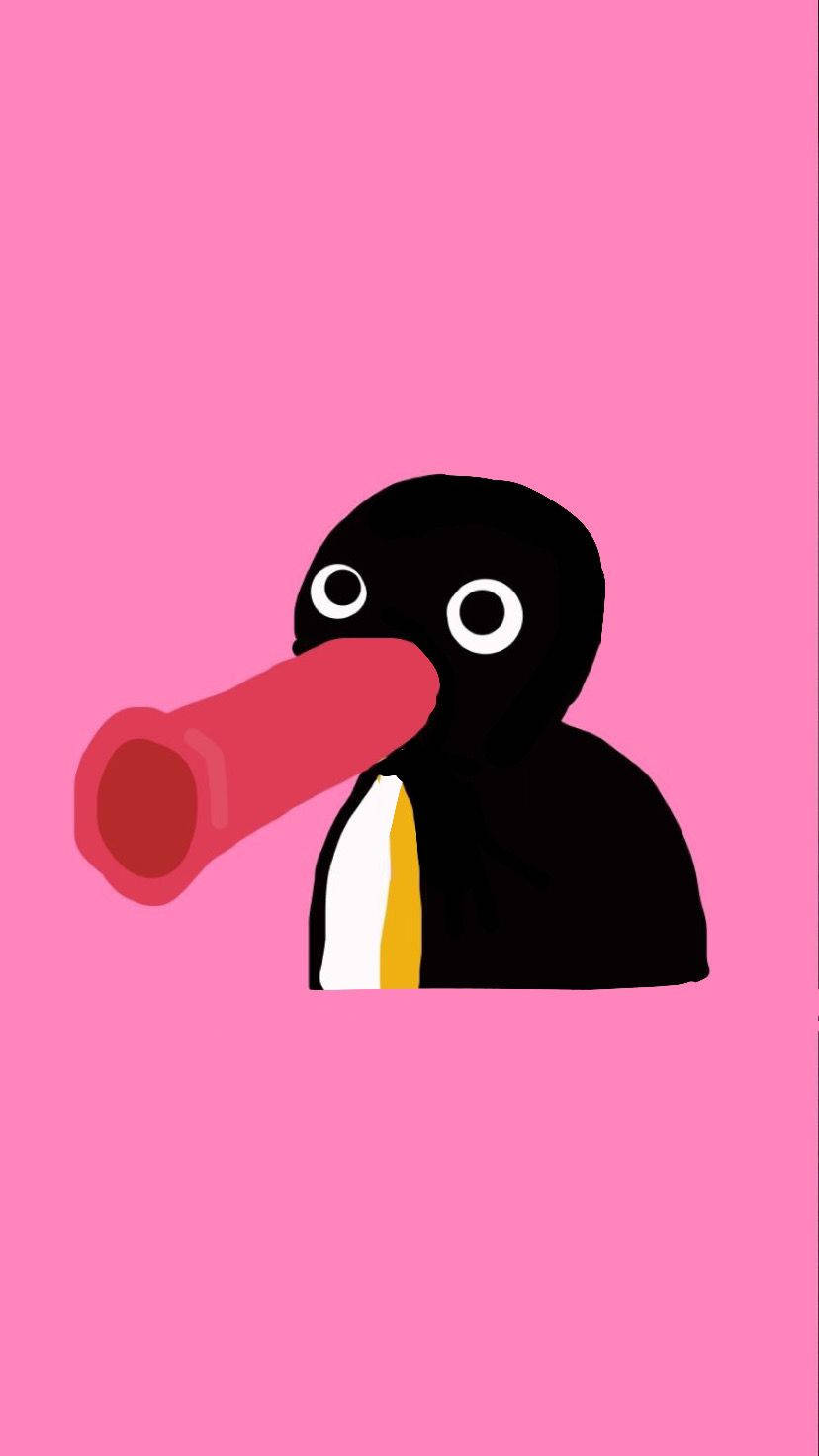 Pingu Minimalist Drawing Background