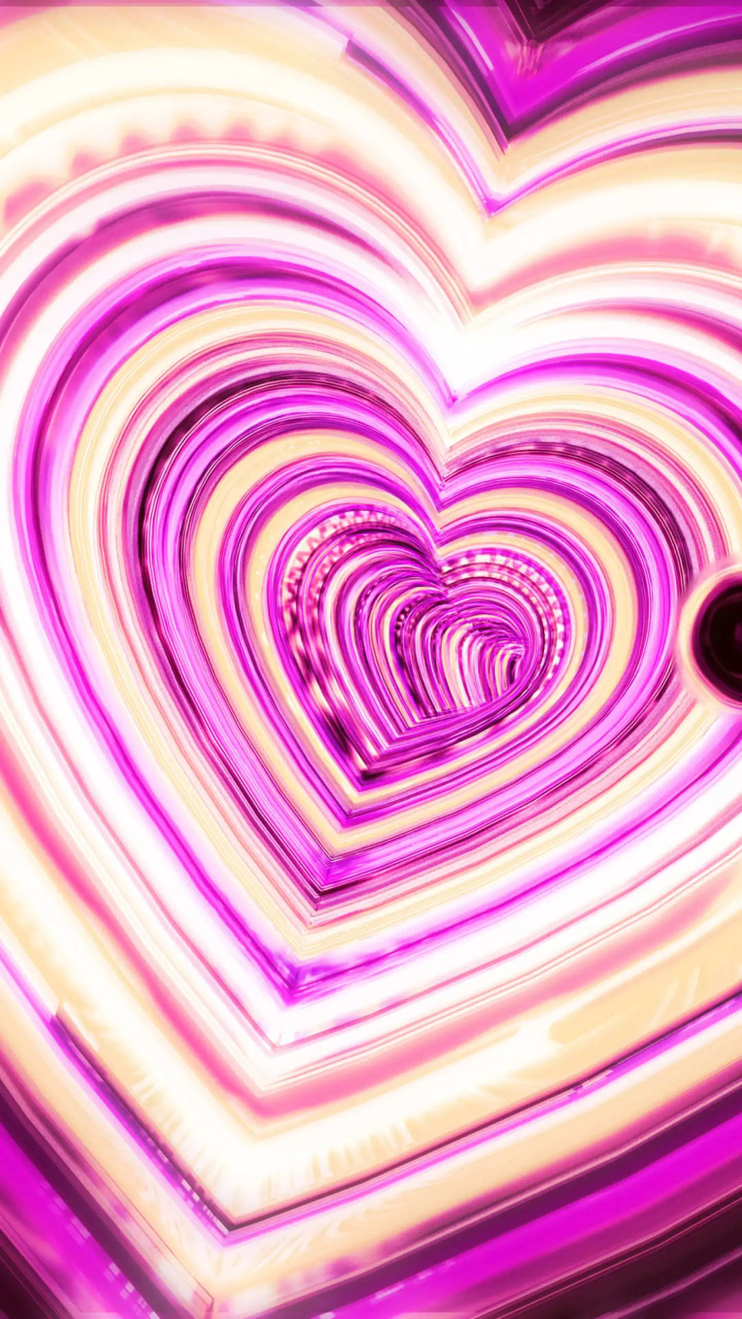 Pink 3d Iphone Concentric Hearts Background