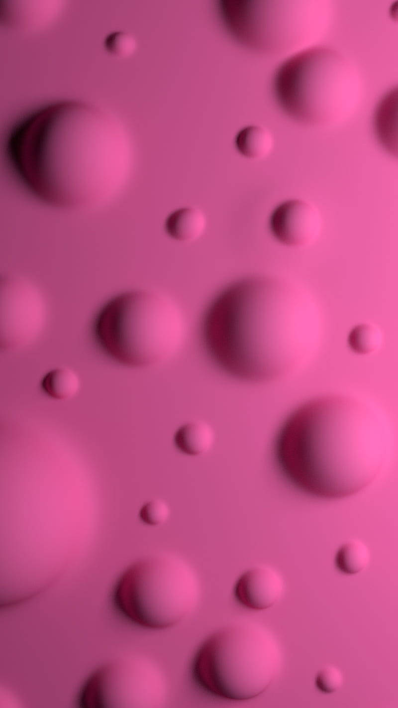 Pink 3d Iphone Floating Balls Background