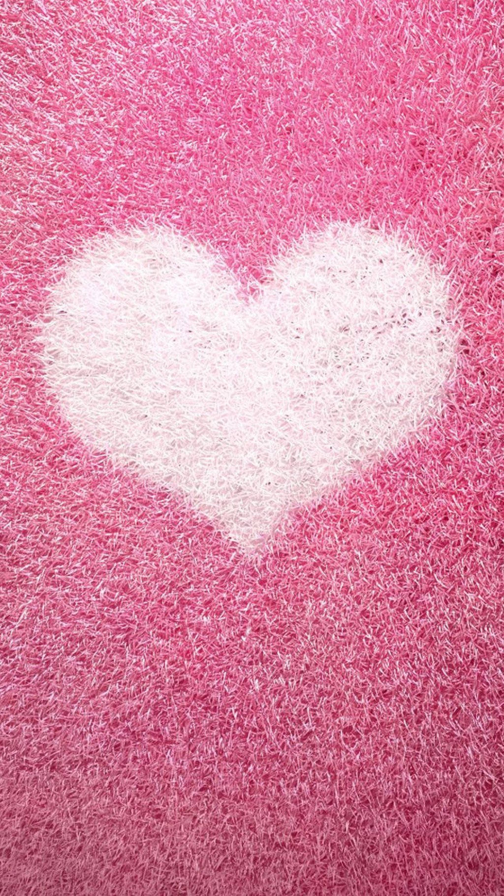 Pink 3d Iphone Heart Background