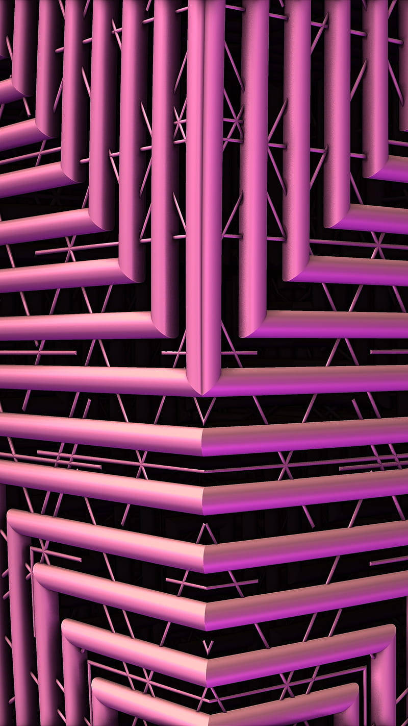 Pink 3d Iphone Pipes Background