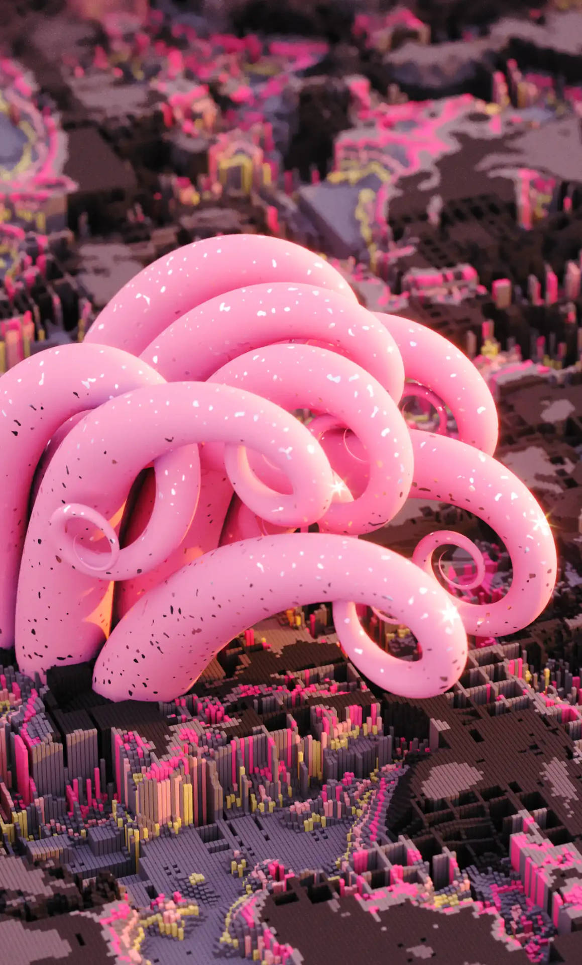 Pink 3d Iphone Tentacles