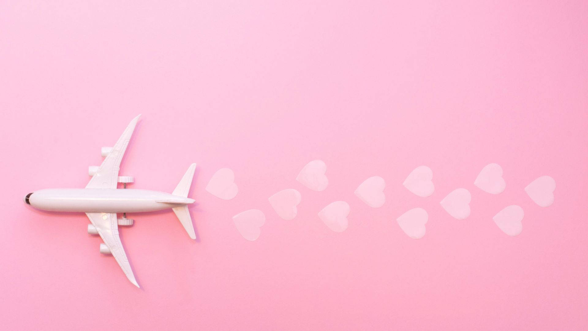 Pink Aeroplane Toy Hearts