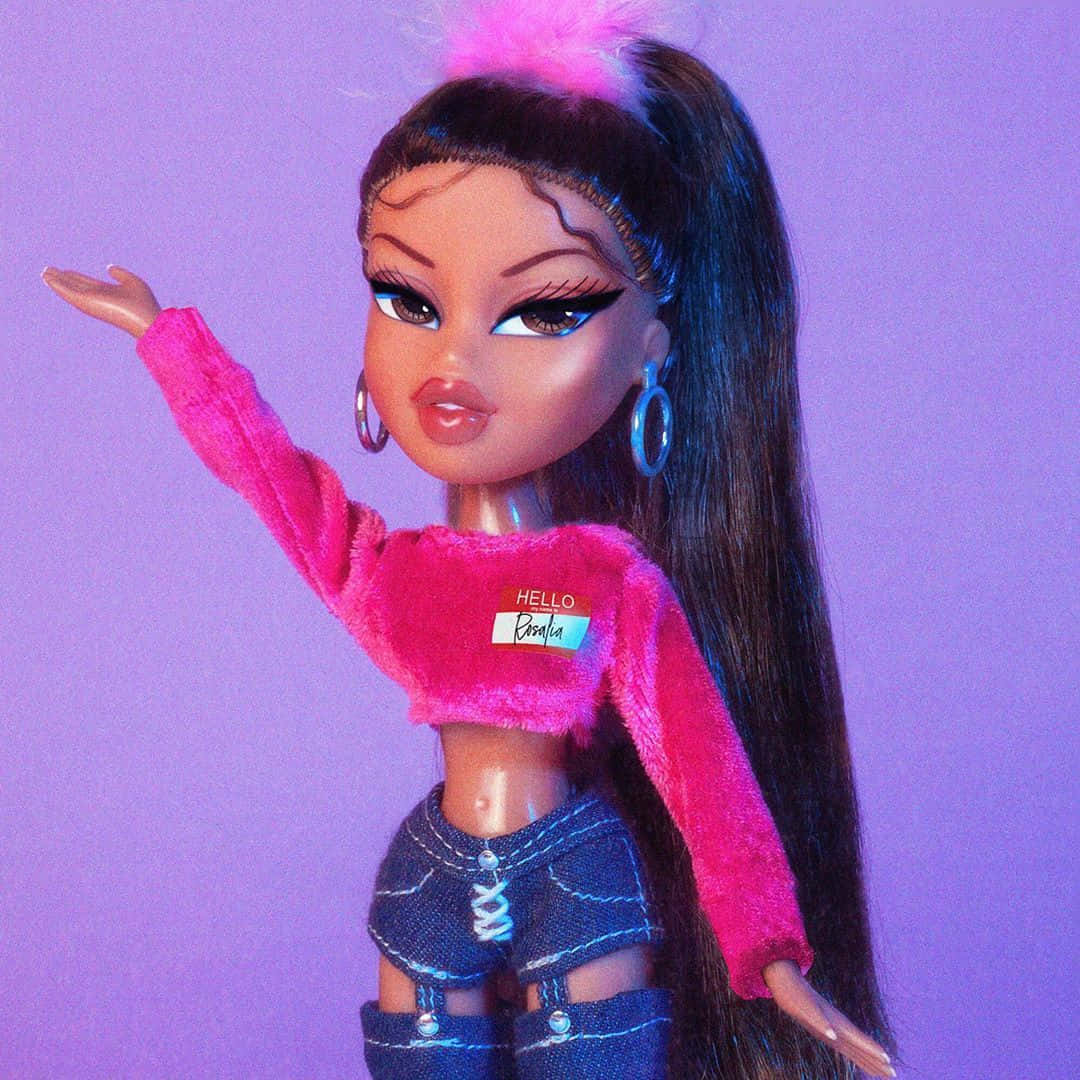 Pink Aesthetic Bratz Doll Sasha Background