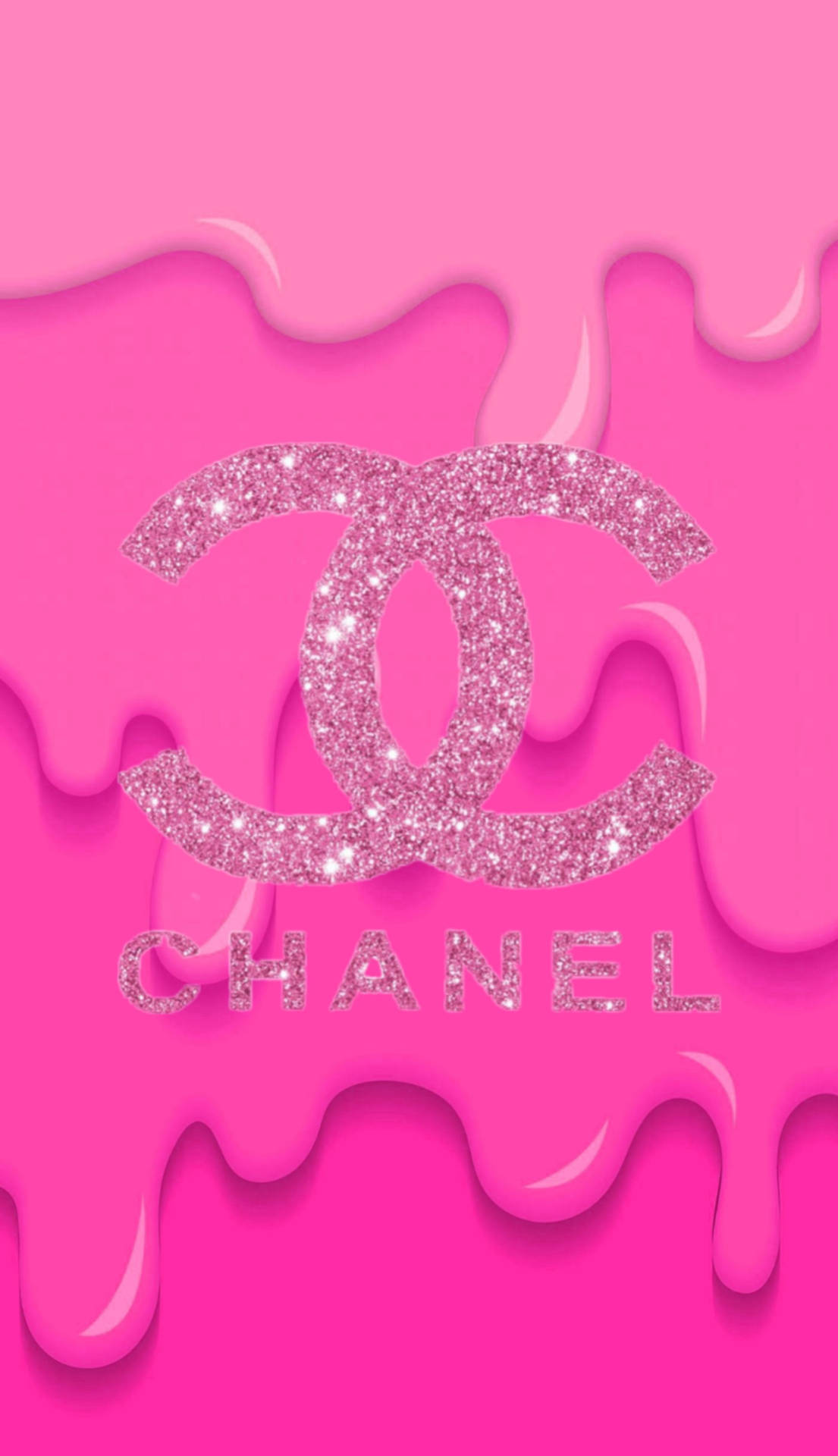 Pink Aesthetic Chanel Logo Background