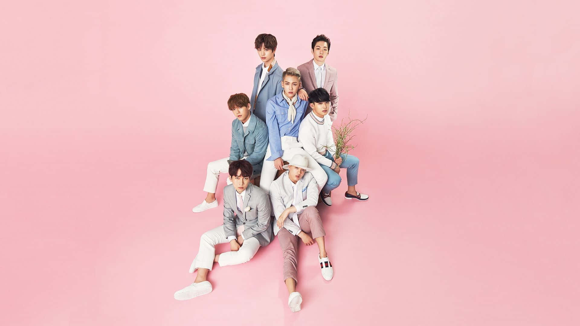 Pink Aesthetic Desktop Background With Bts Background