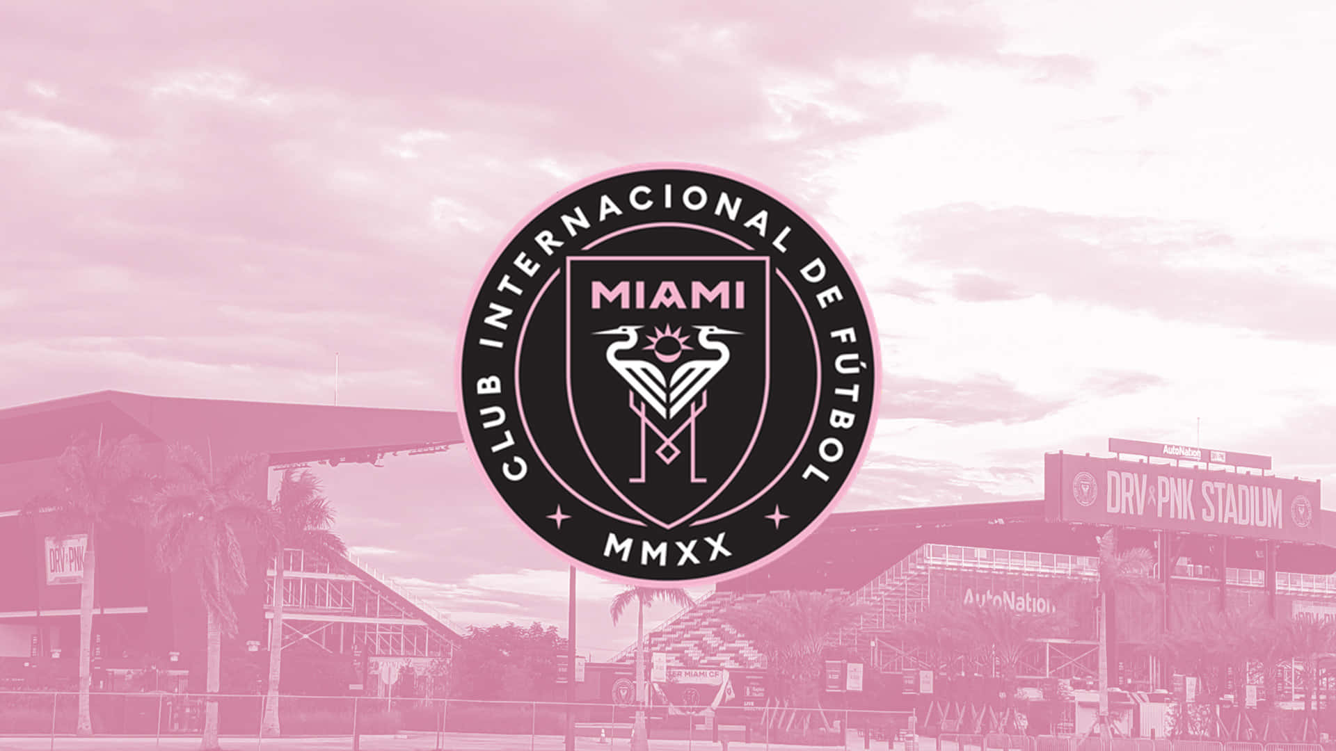 Pink Aesthetic Inter Miami Fc Official Logo Design Background