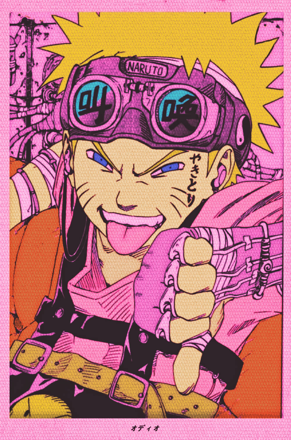 Pink Aesthetic Naruto Traditional Artwork