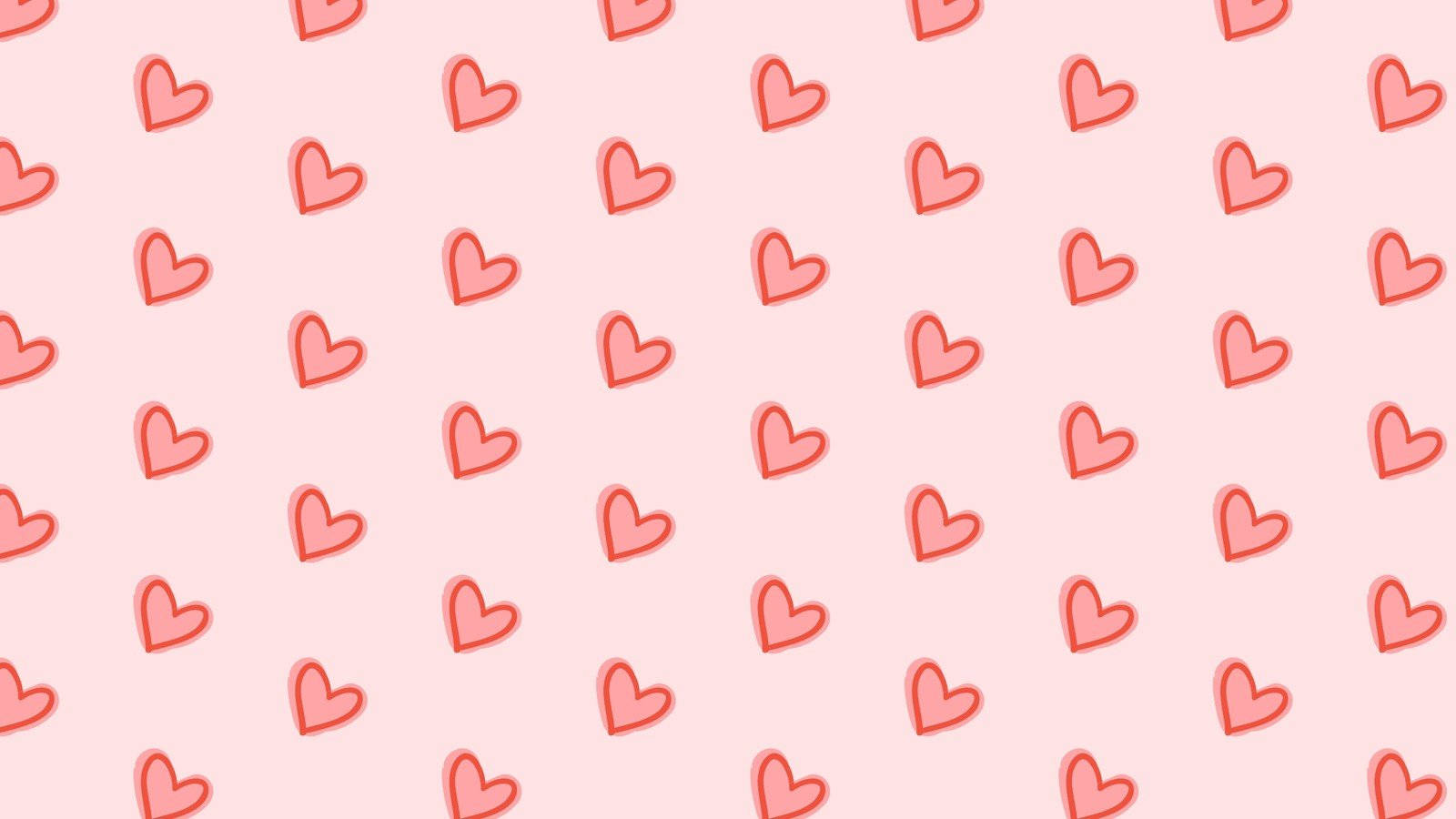 Pink Aesthetic Tiny Hearts Valentines Day Desktop Background