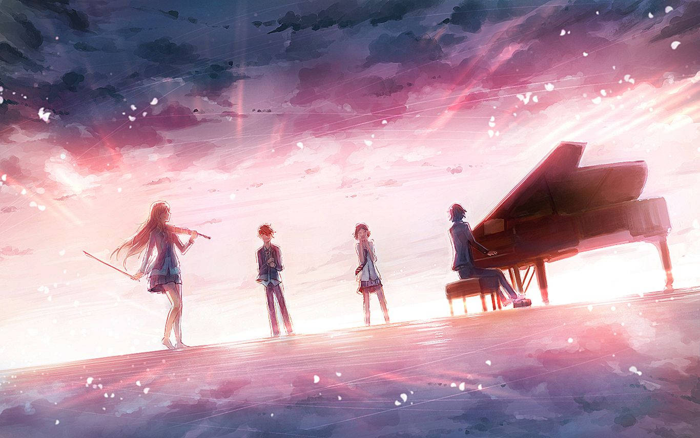 Pink Aesthetic Your Lie In April Background