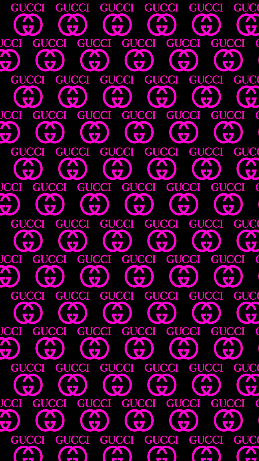 Pink And Black Gucci Pattern Background