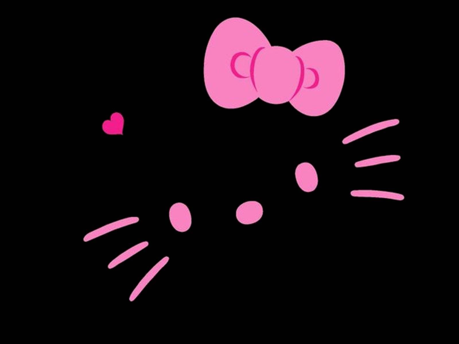 Pink And Black Hello Kitty Background