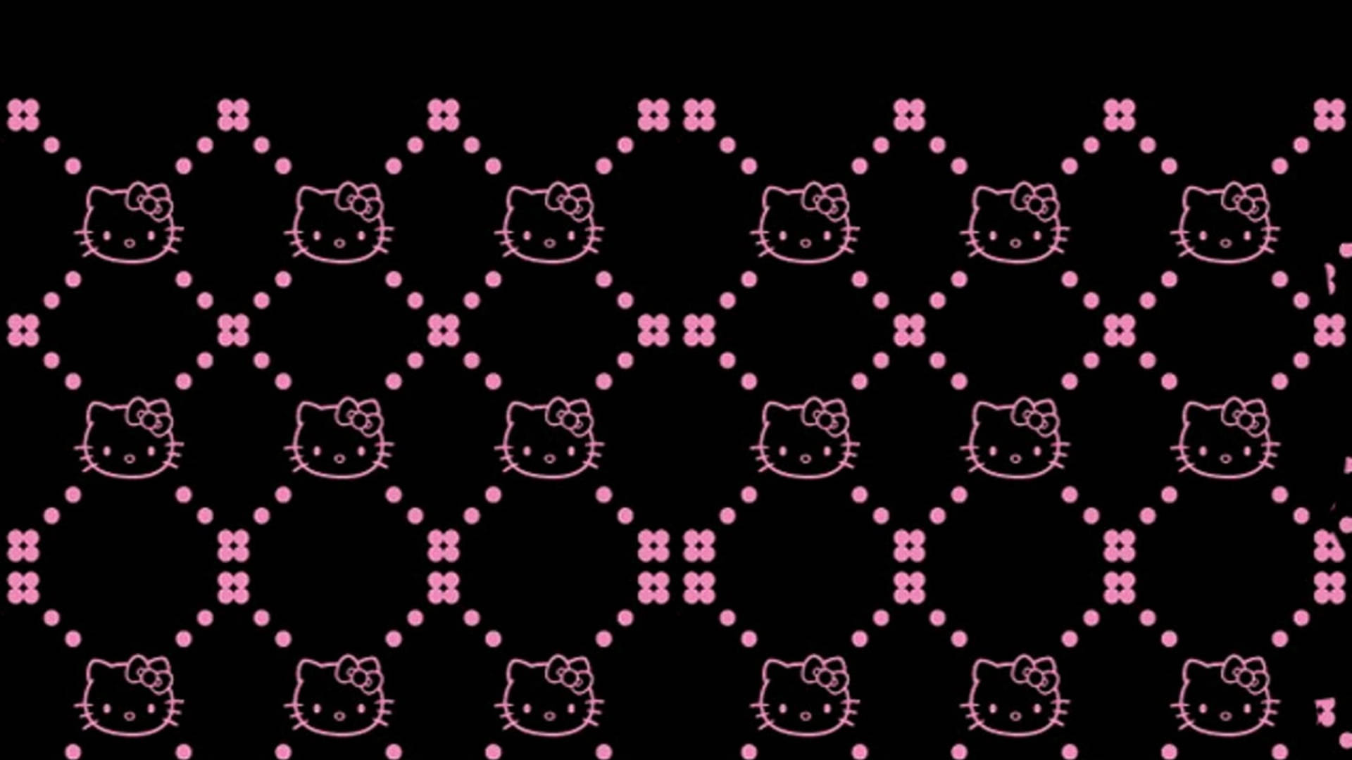 Pink And Black Hello Kitty Pattern