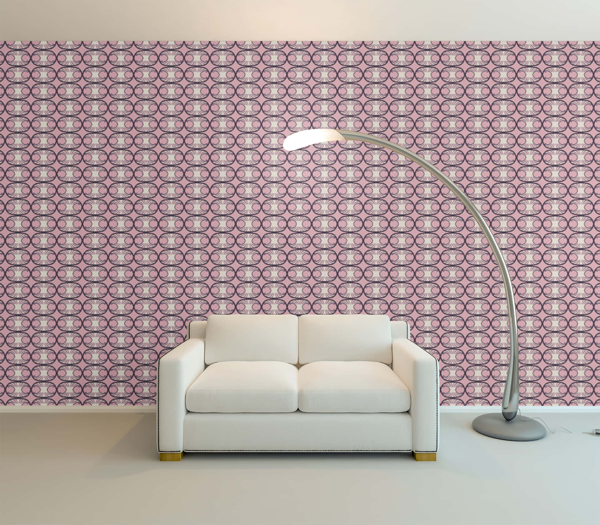 Pink And Black Intersect With White Harmony Background