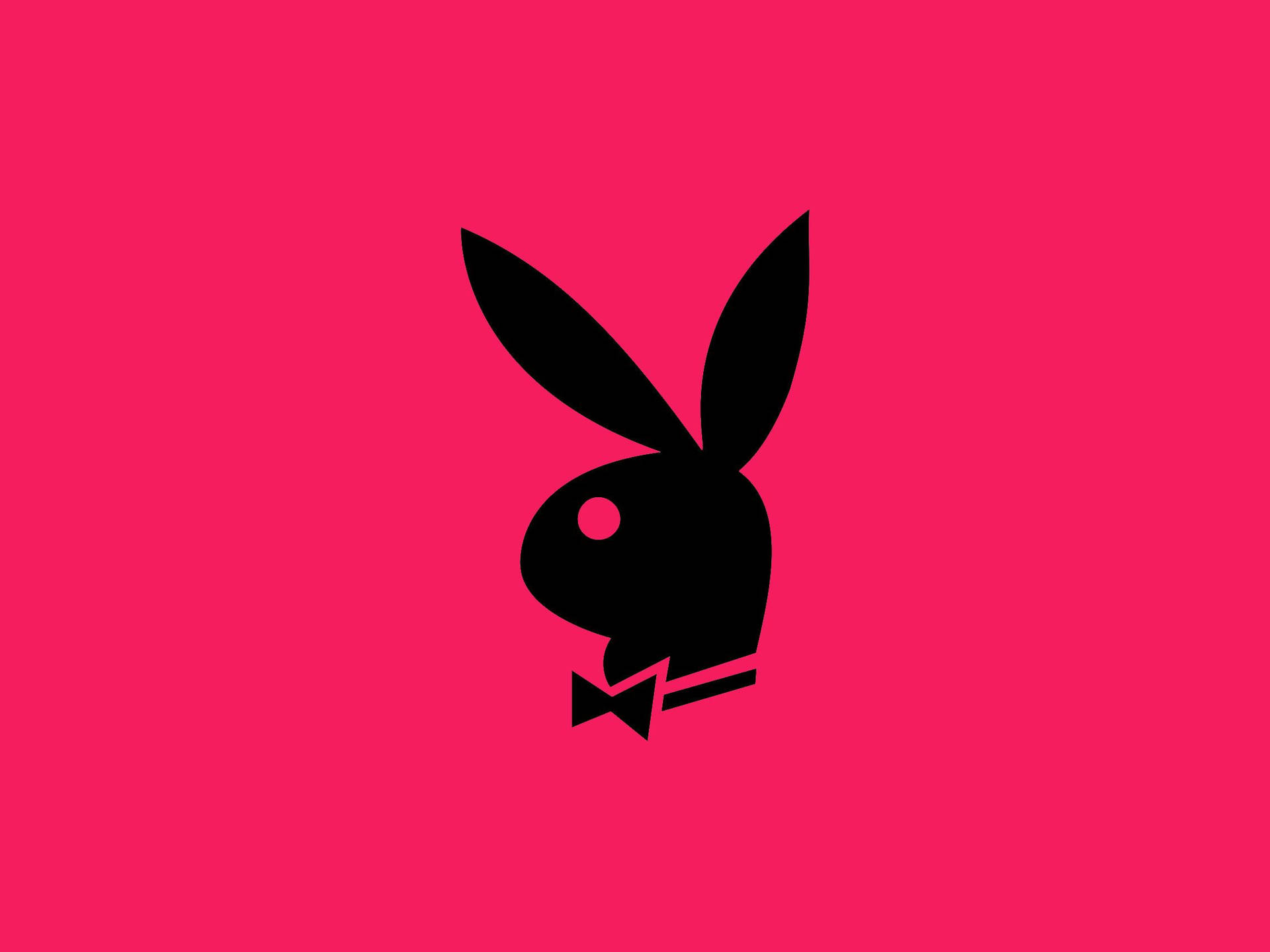 Pink And Black Playboy Logo Background