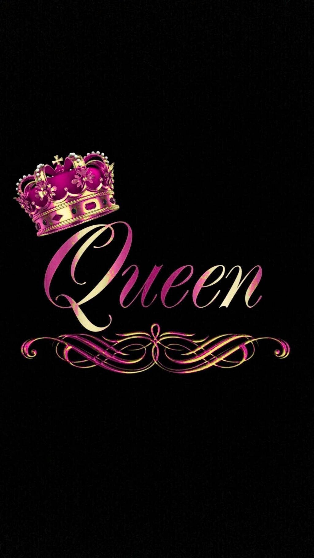 Pink And Black Queen Girly Background