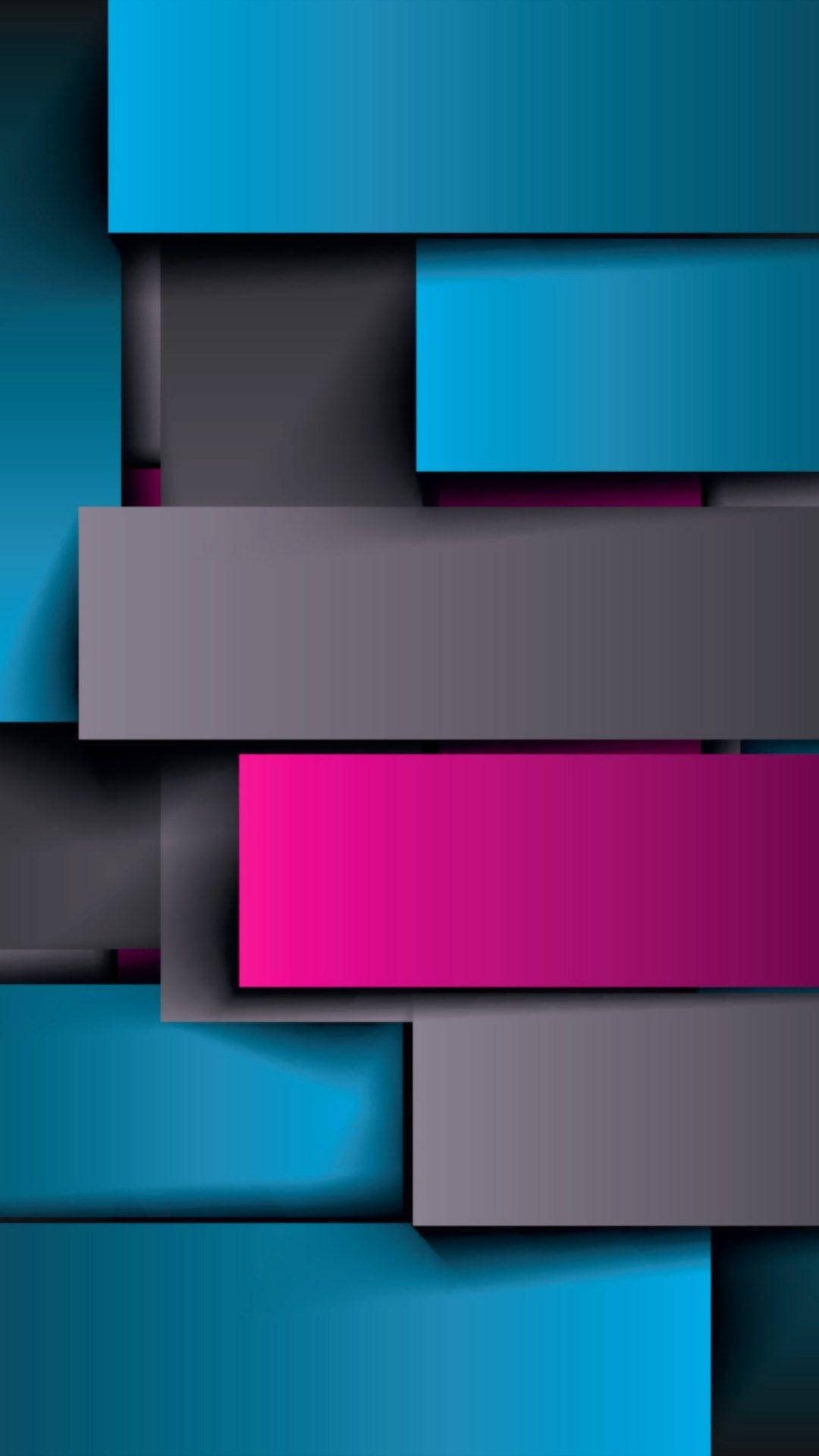 Pink And Blue Abstract Lines Background