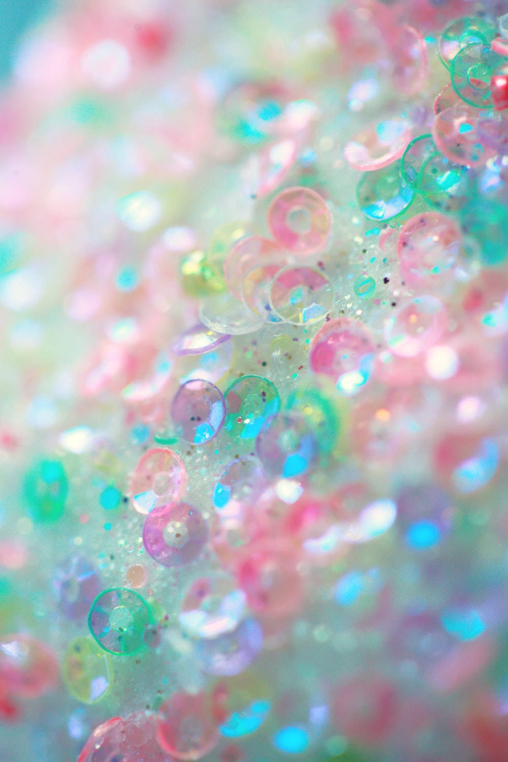 Pink And Blue Beads Background