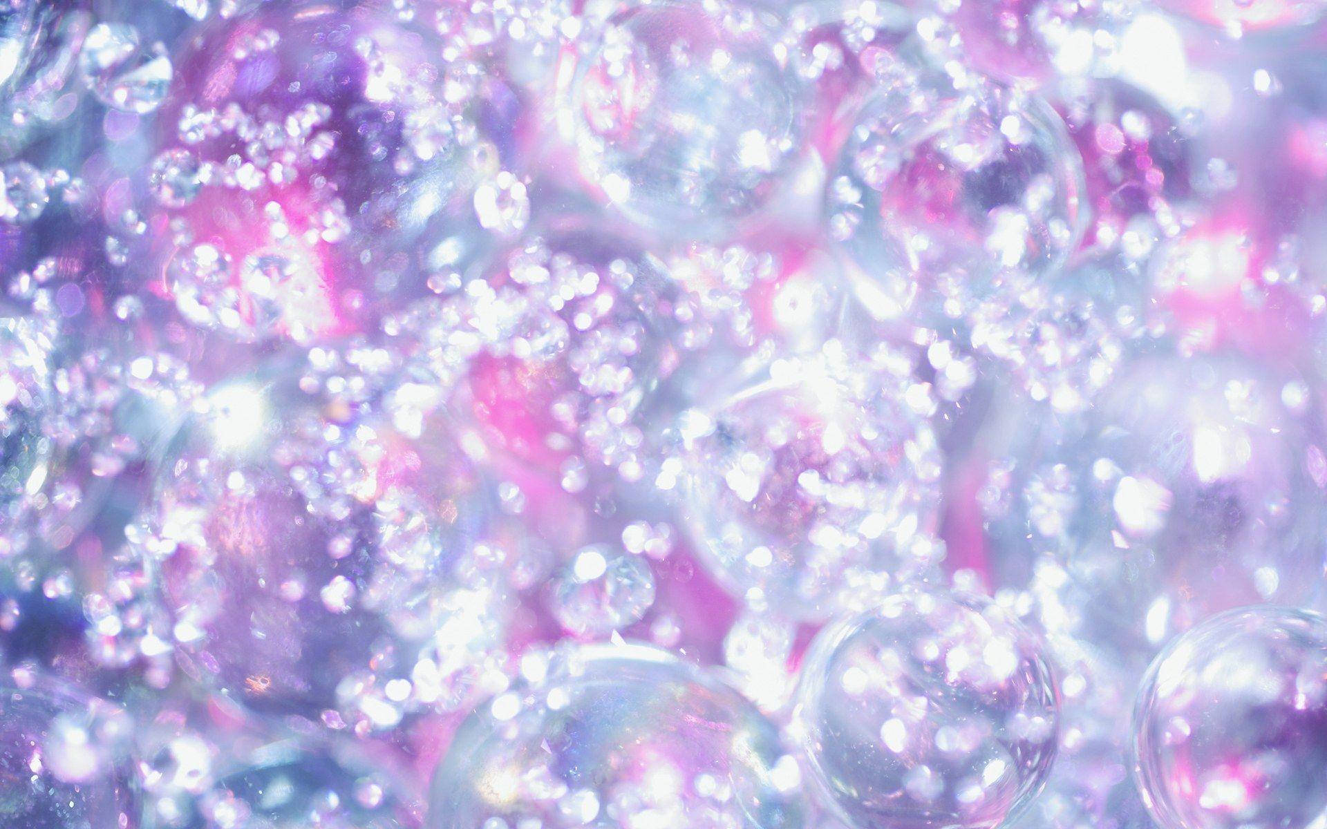 Pink And Blue Bubbles Background