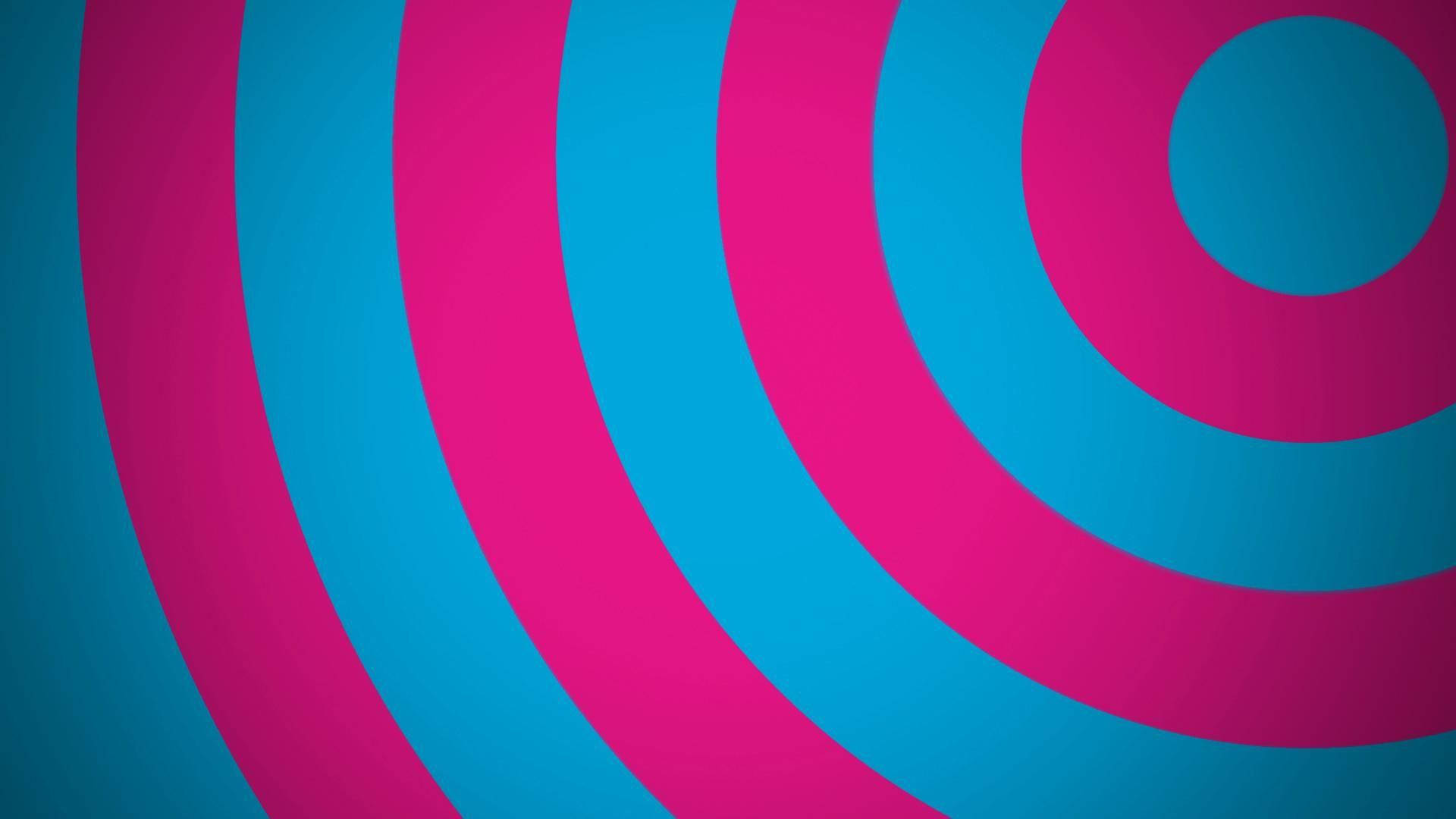 Pink And Blue Circular Swirl