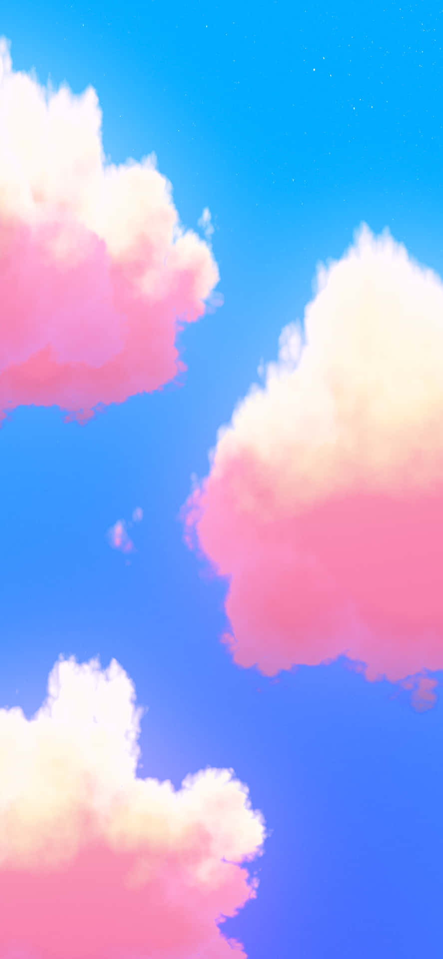 Pink And Blue Clouds In The Sky Background