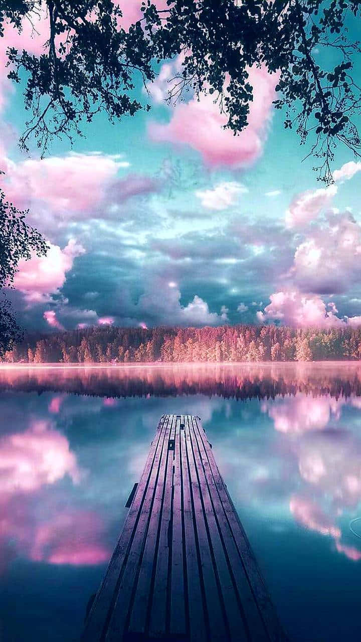 Pink And Blue Clouds Stratus Background