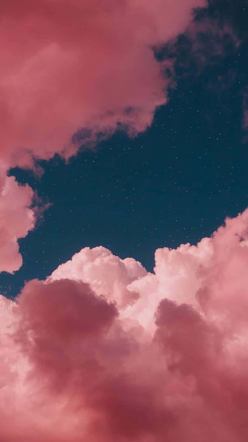 Pink And Blue Clouds View Background