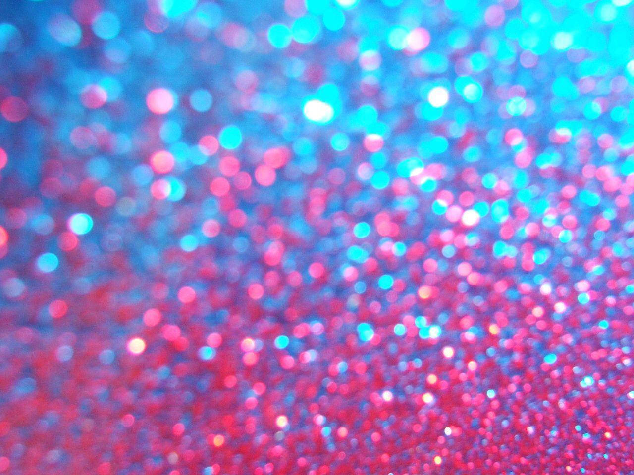 Pink And Blue Glitters Background