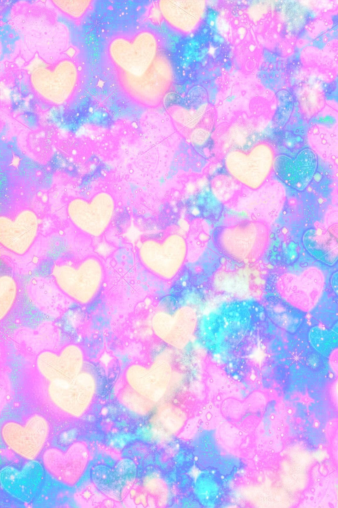 Pink And Blue Hearts