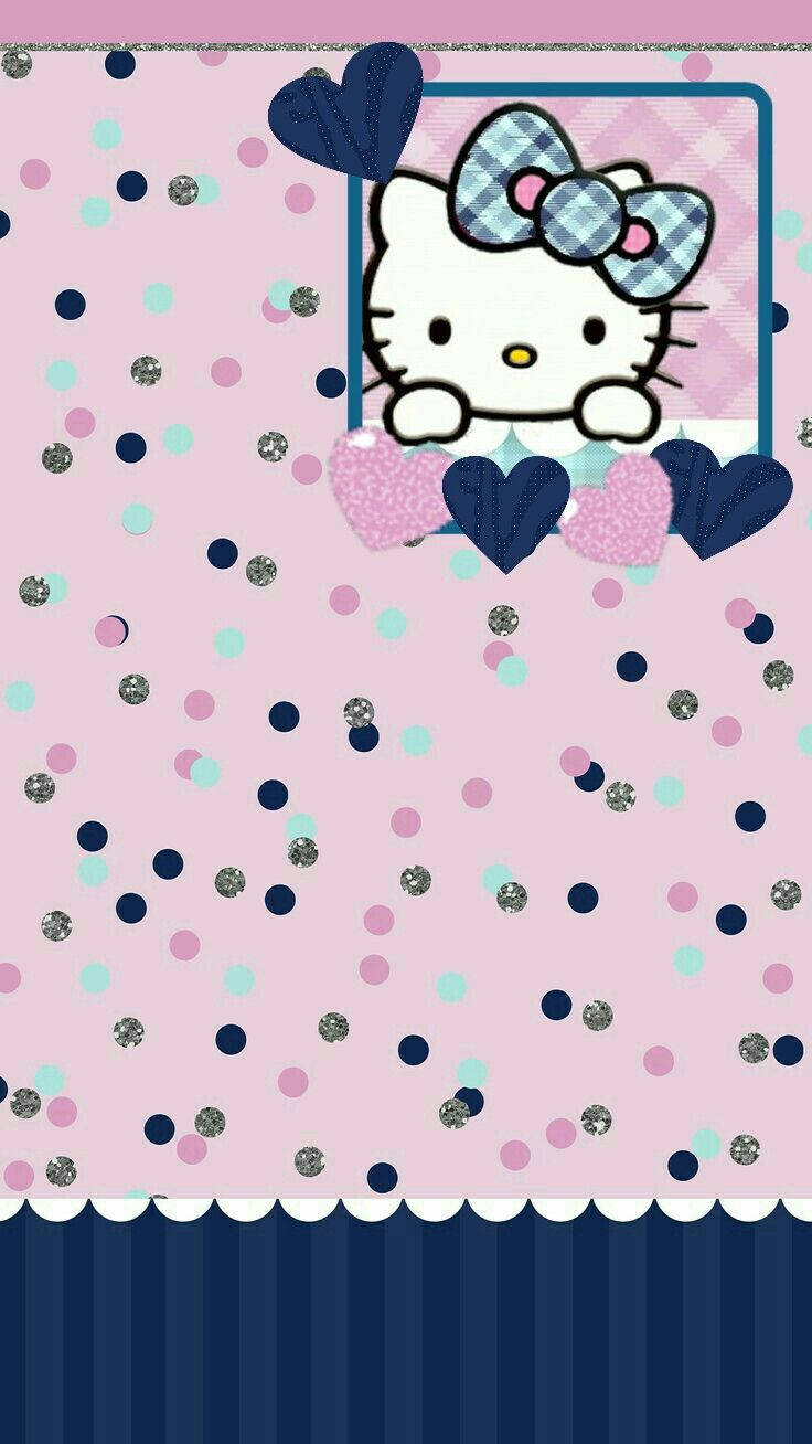 Pink And Blue Hello Kitty Background